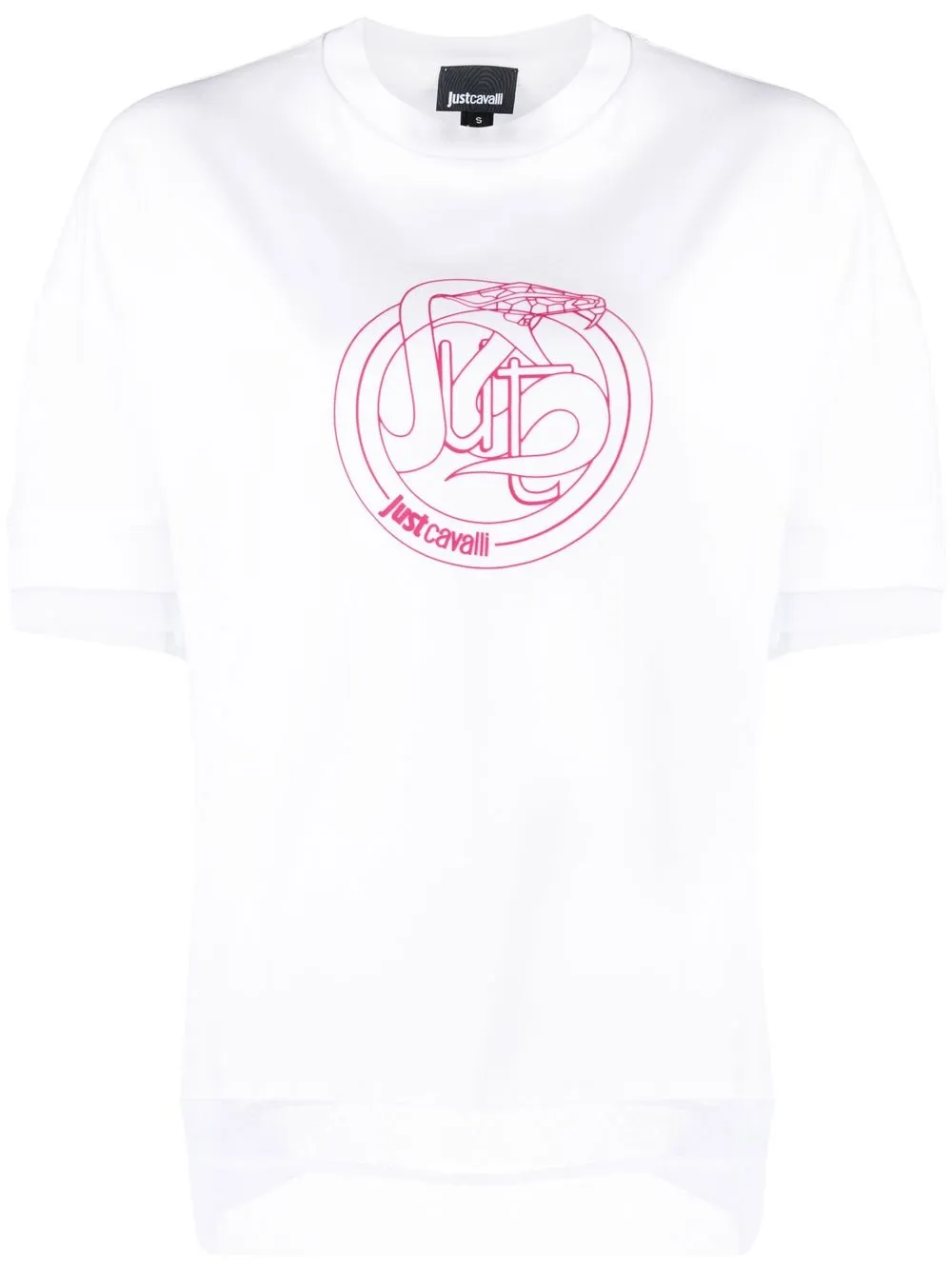 

Just Cavalli playera con logo estampado - Blanco