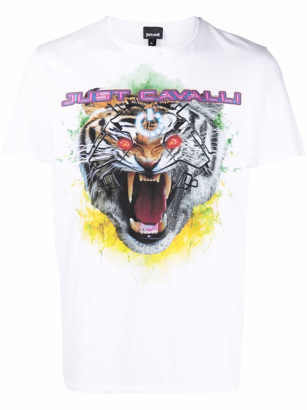 Roberto Cavalli Men's Tiger Twiga Print Cotton T-shirt, Size Small  JNT631-3PS31-09000 - Jomashop