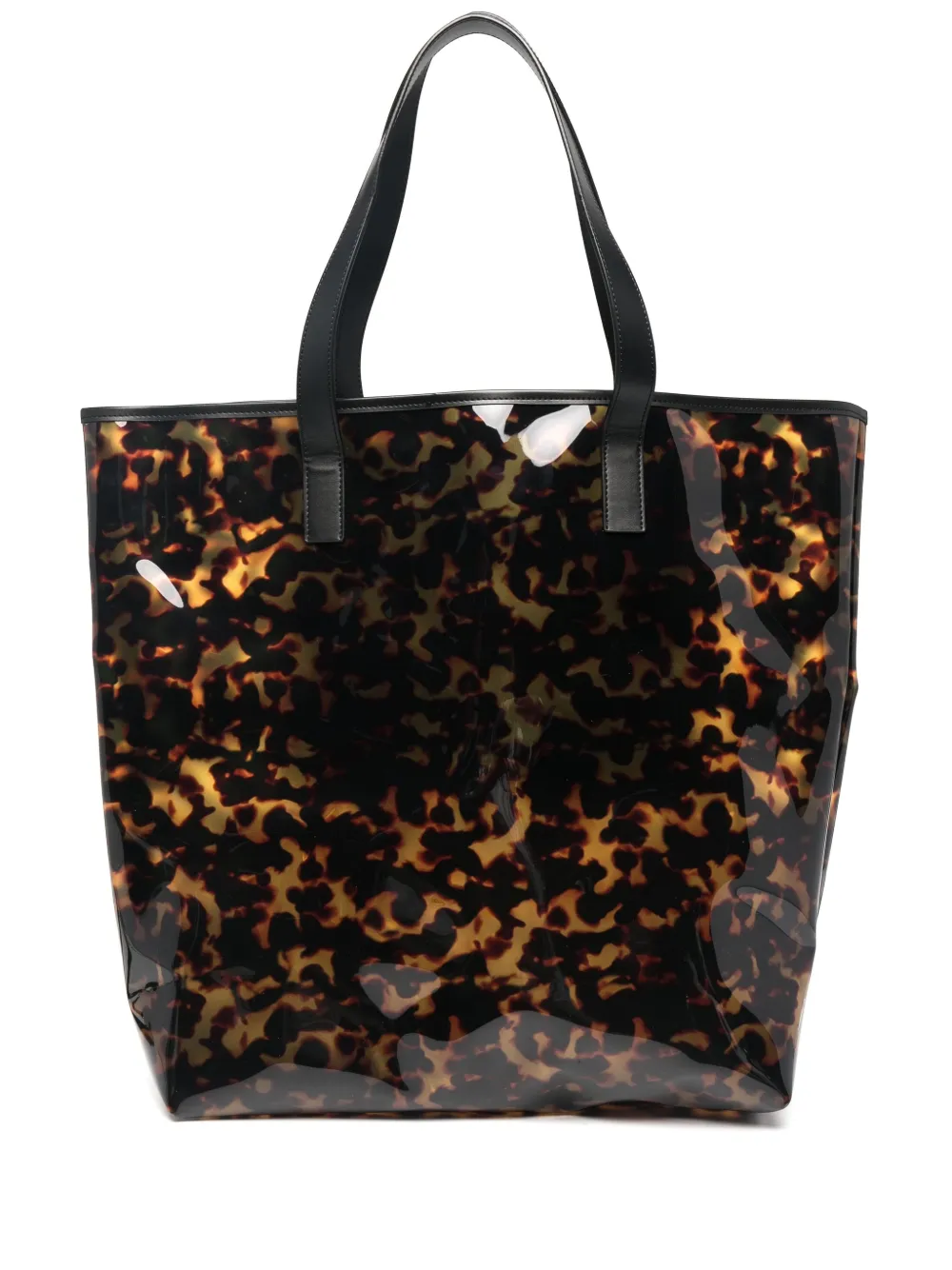 

Just Cavalli tote estilo carey con asas - Negro