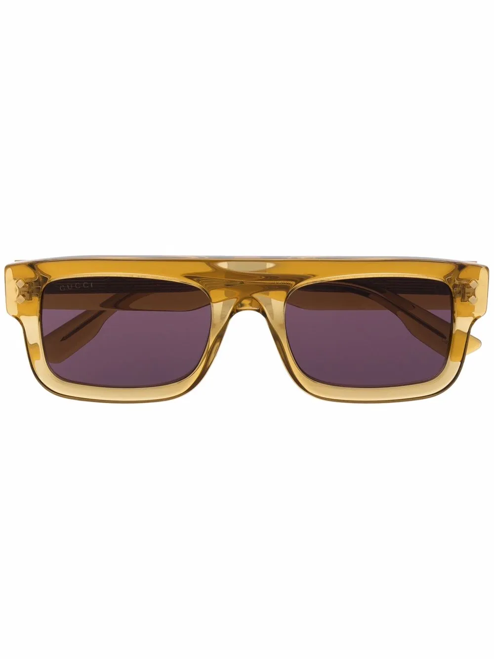 

Gucci Eyewear rectangle-frame tinted sunglasses - Yellow