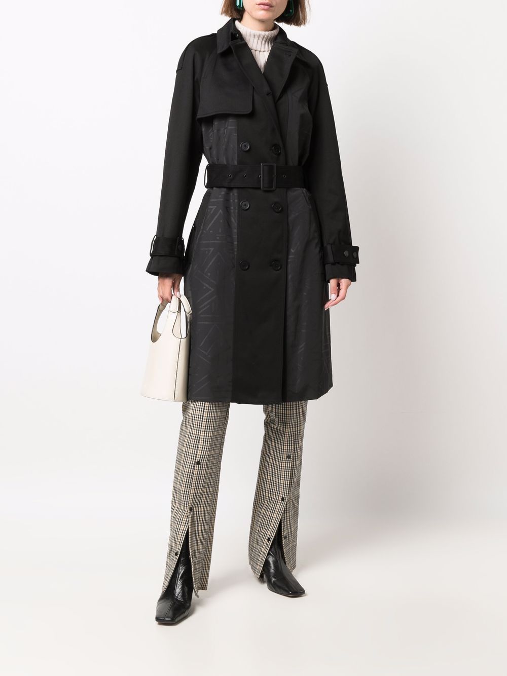 Karl Lagerfeld Belted double-breasted Trench Coat - Farfetch