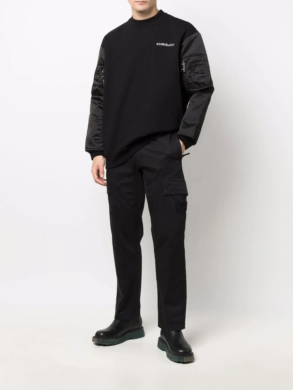 фото Khrisjoy толстовка с контрастными рукавами и логотипом