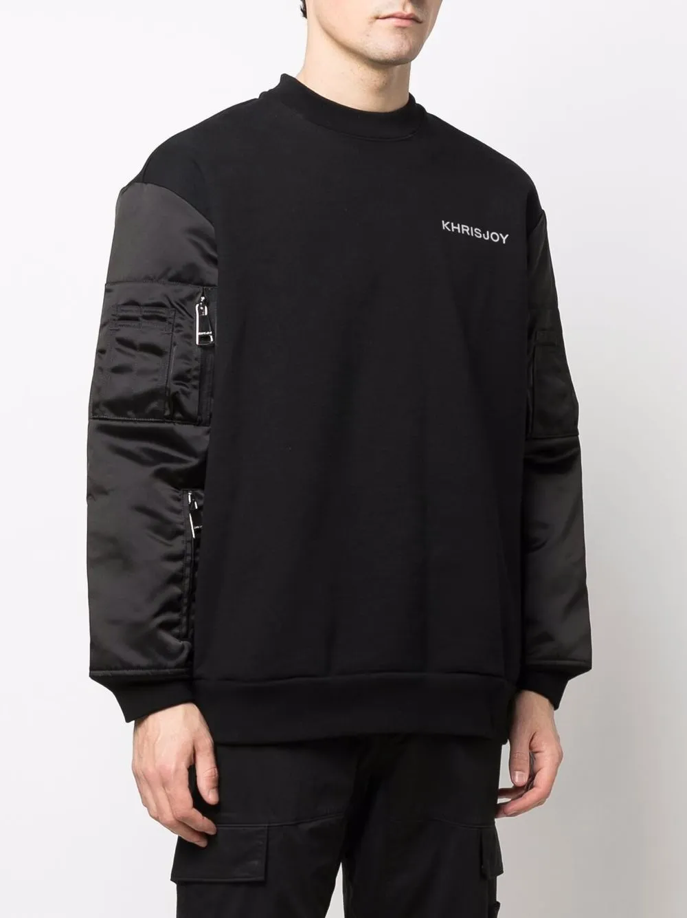 фото Khrisjoy толстовка с контрастными рукавами и логотипом