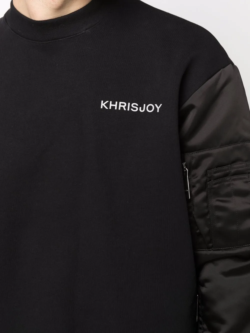 фото Khrisjoy толстовка с контрастными рукавами и логотипом