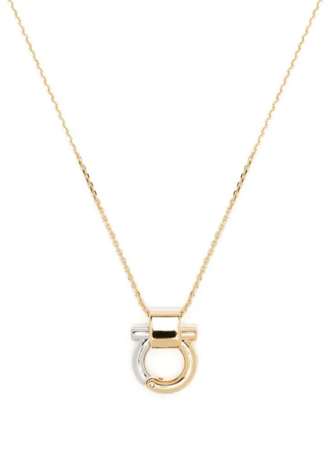 Ferragamo Gancio two-tone pendant necklace