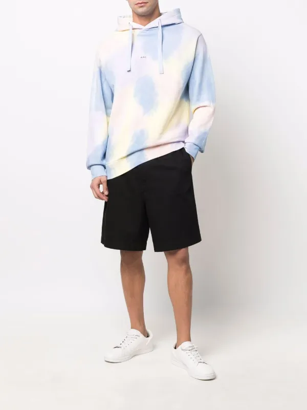 Tシャツ・カットソー A.P.C. Men Hoodies COHBRH27916 TIQ Blue A.P.C. tie-dye Print Hoodie | Blue | FARFETCH
