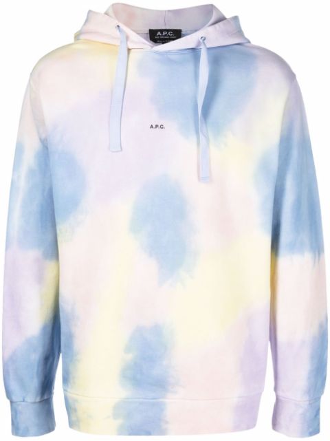 A.P.C. tie-dye print hoodie Men