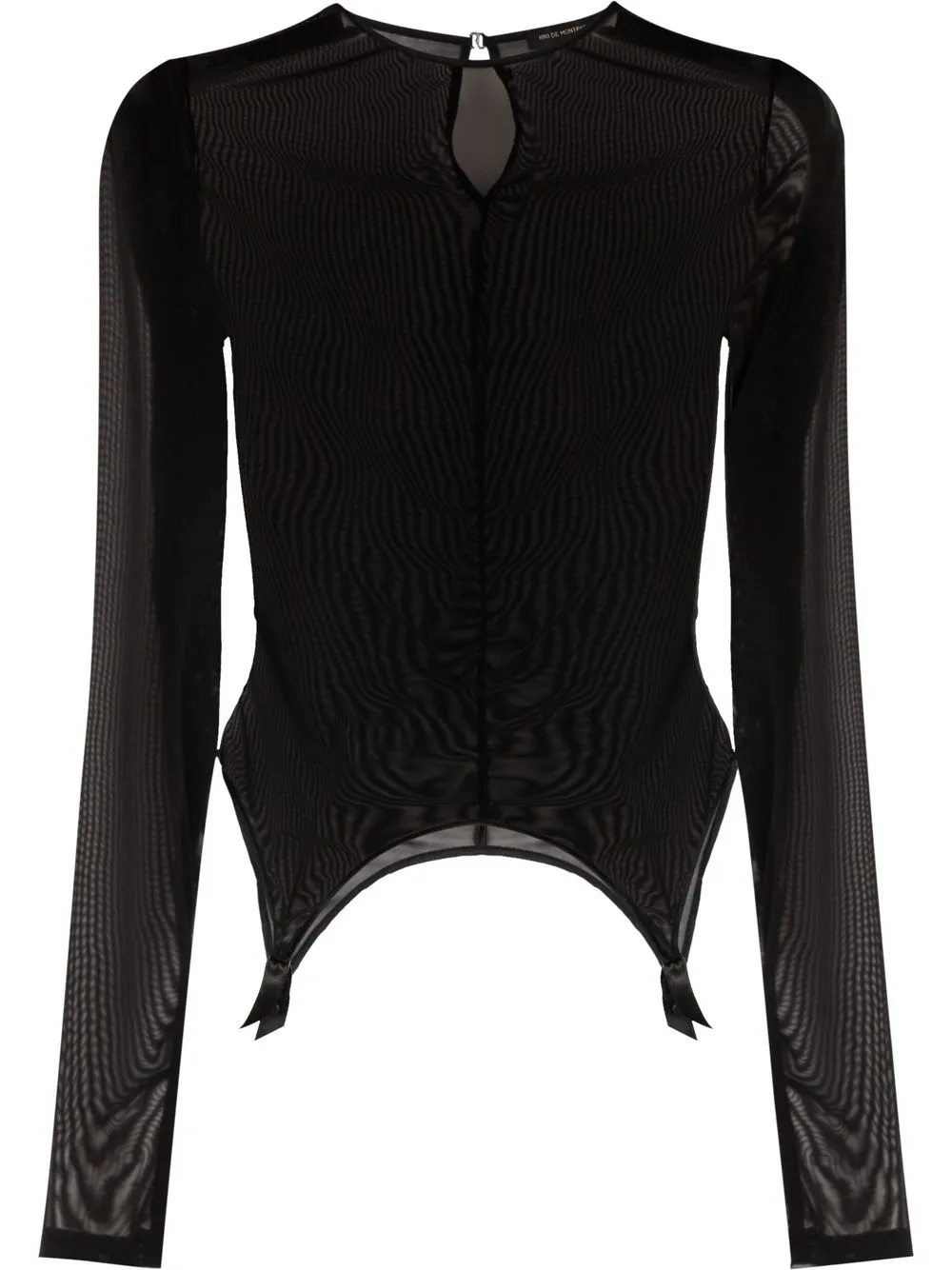 

Kiki de Montparnasse top manga larga con logo - Negro