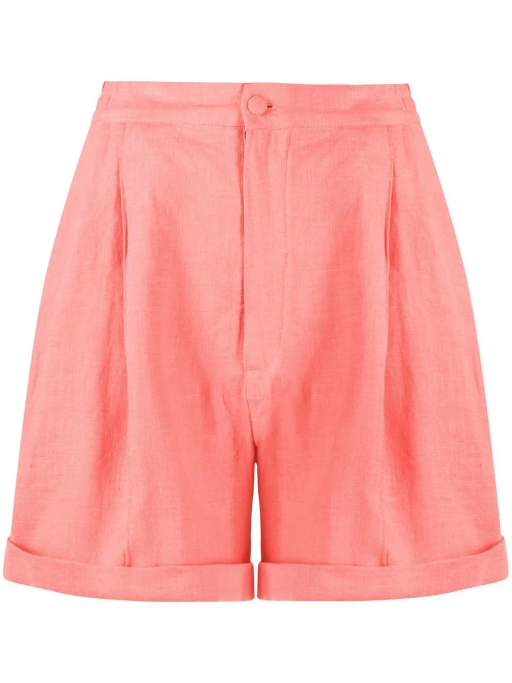 

Sleeper shorts con pinzas y tiro alto - Naranja