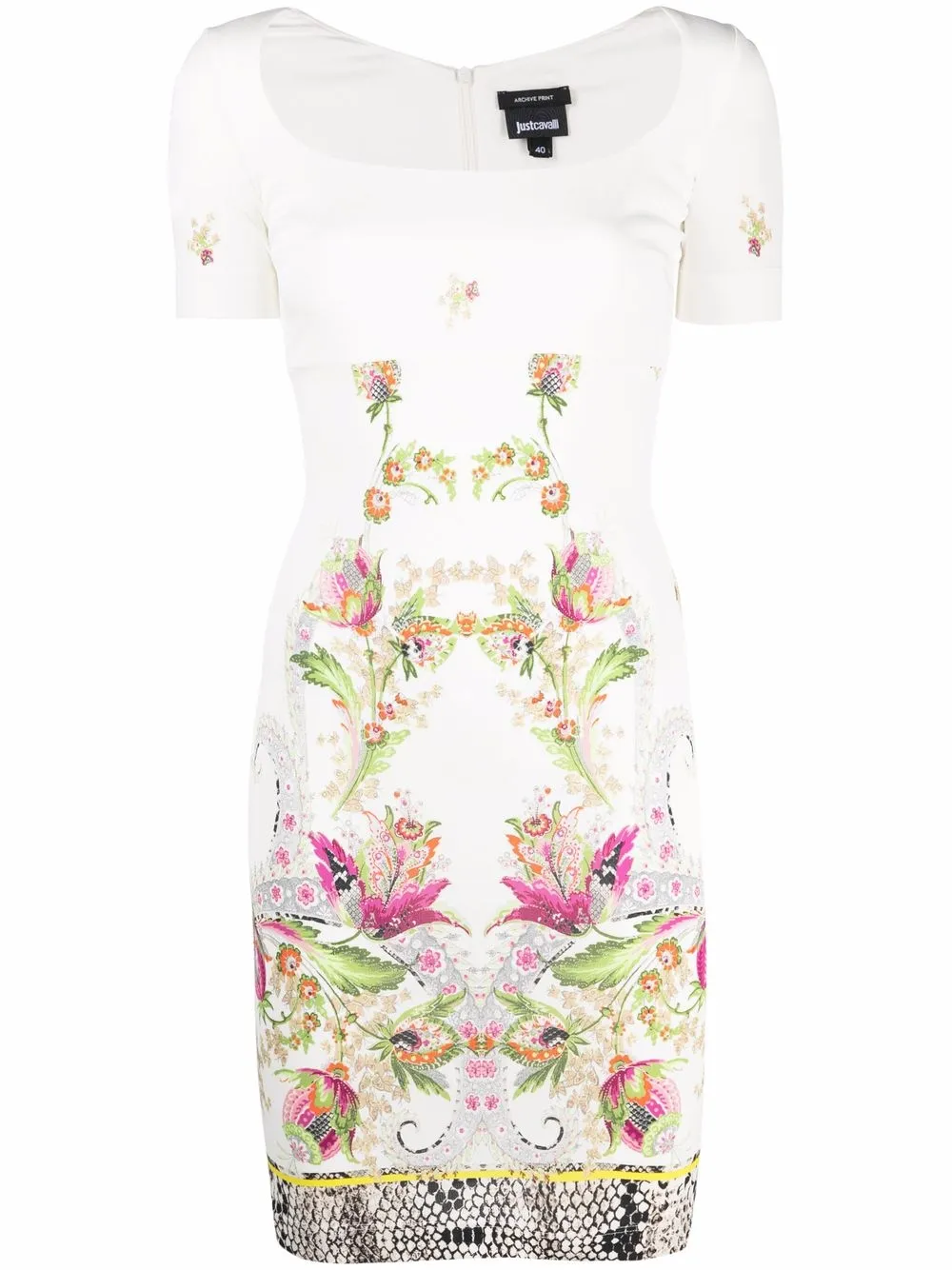 

Just Cavalli flower-print short-sleeve dress - White