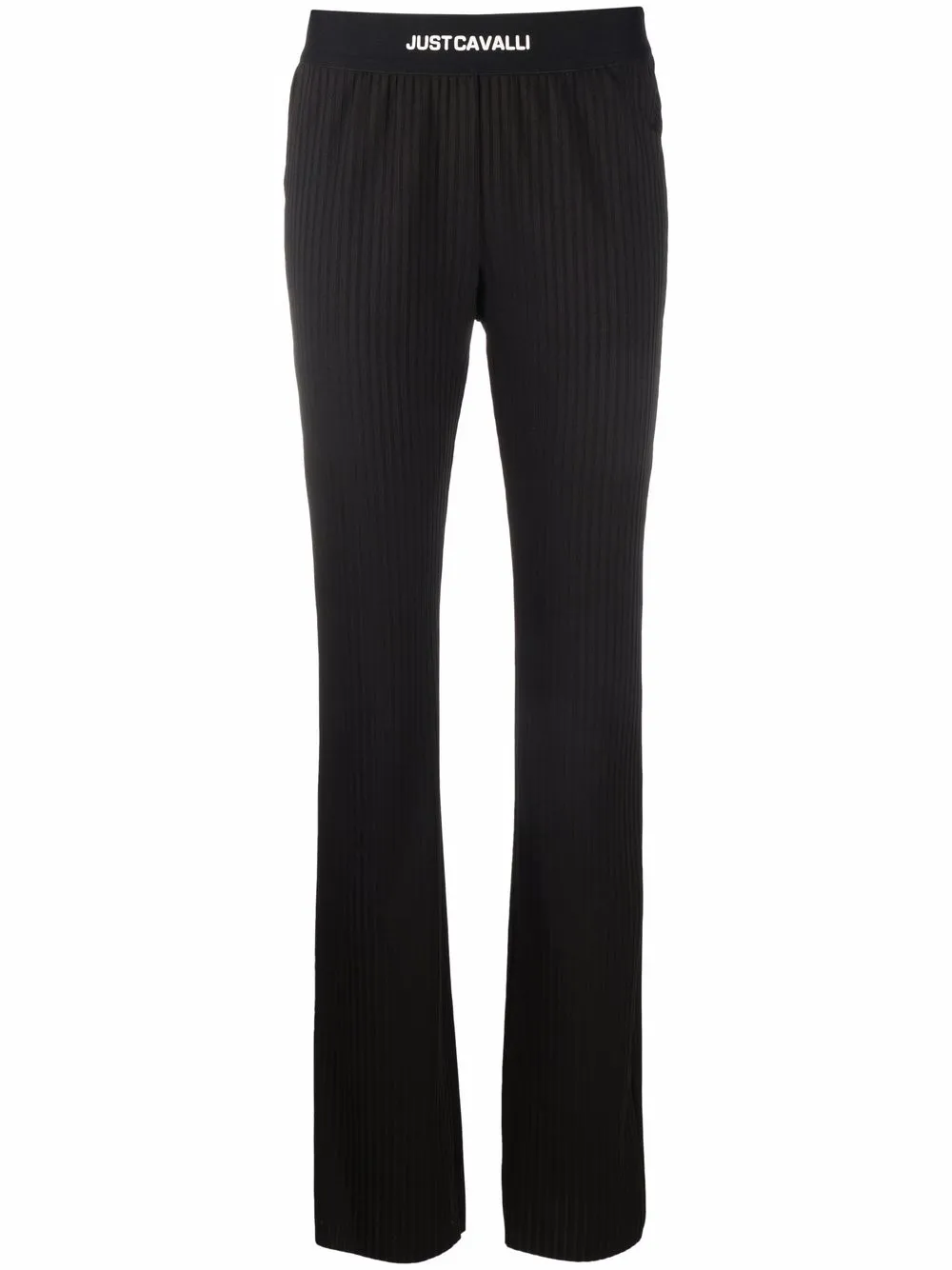 ribbed stretch-trousers