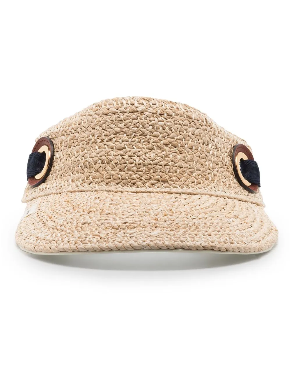 

Chloé woven tie-fastening visor - Neutrals