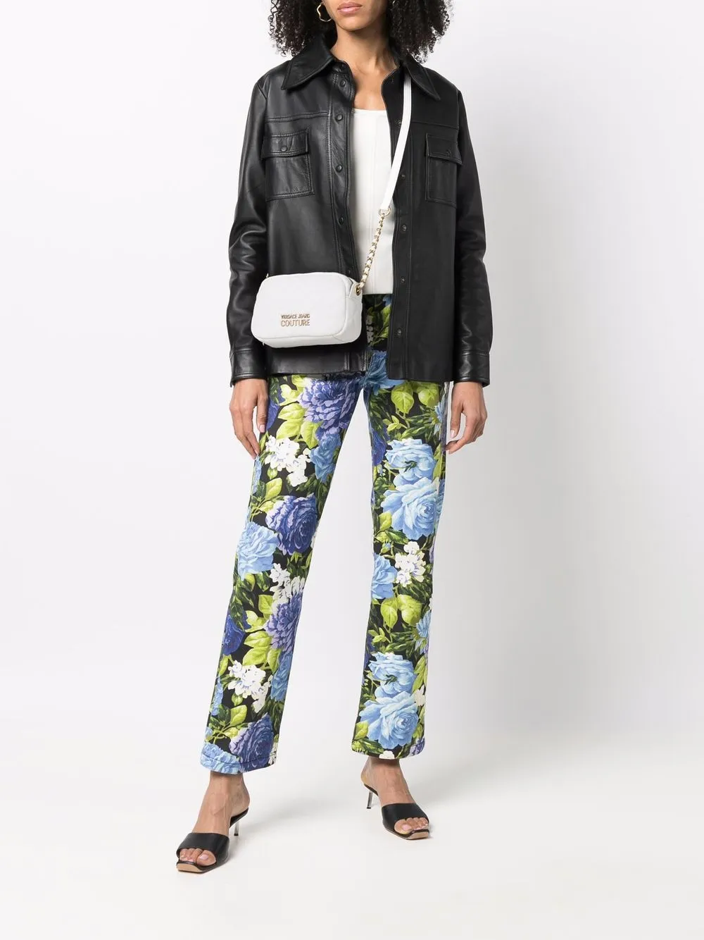Versace Jeans Couture logo-plaque Quilted Crossbody Bag - Farfetch