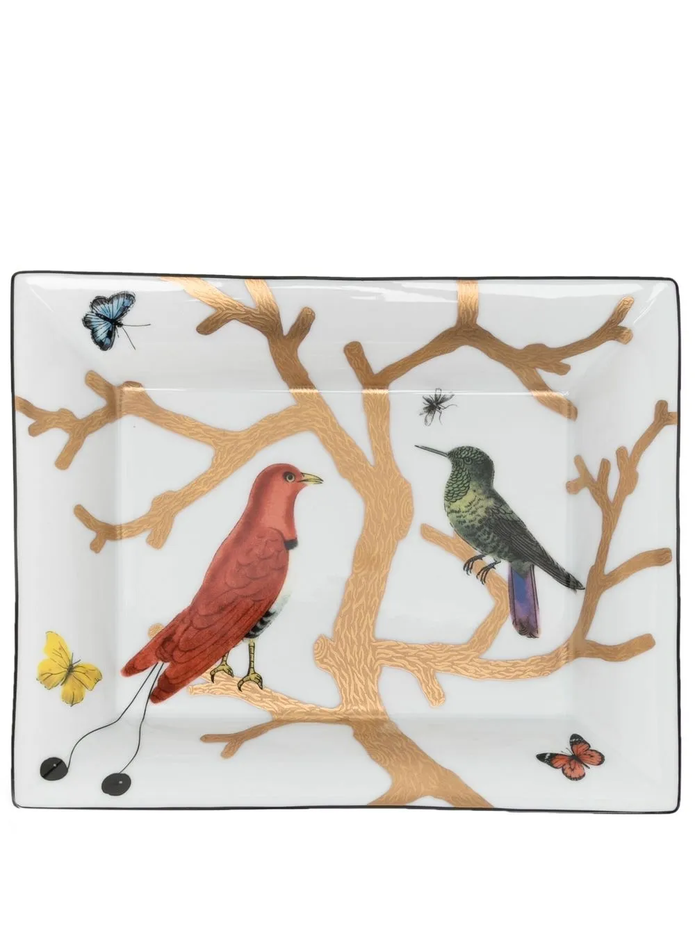 

Bernardaud Aux Oiseaux printed tray - White