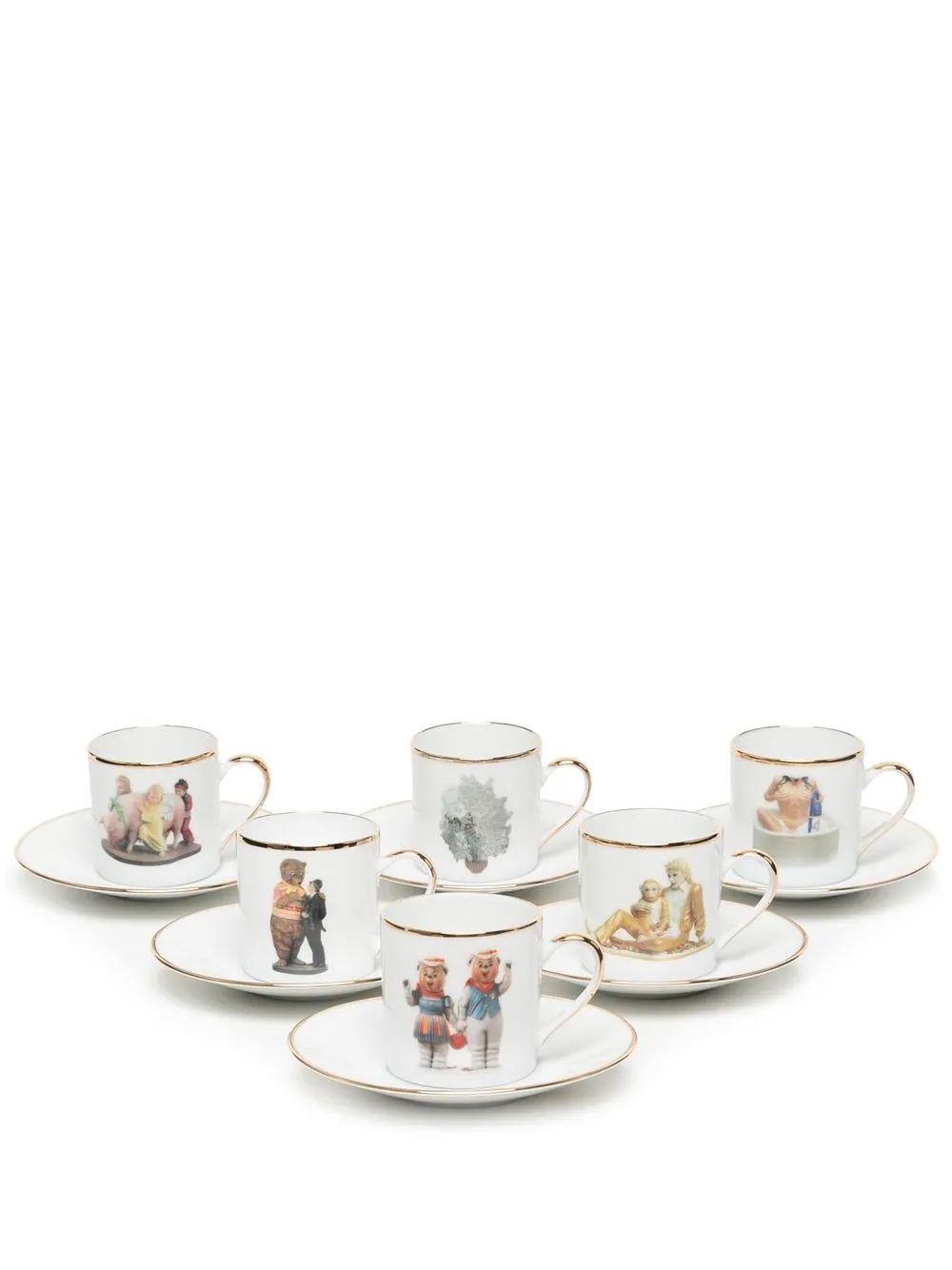 

Bernardaud Banality Series set of cups & saucers - White