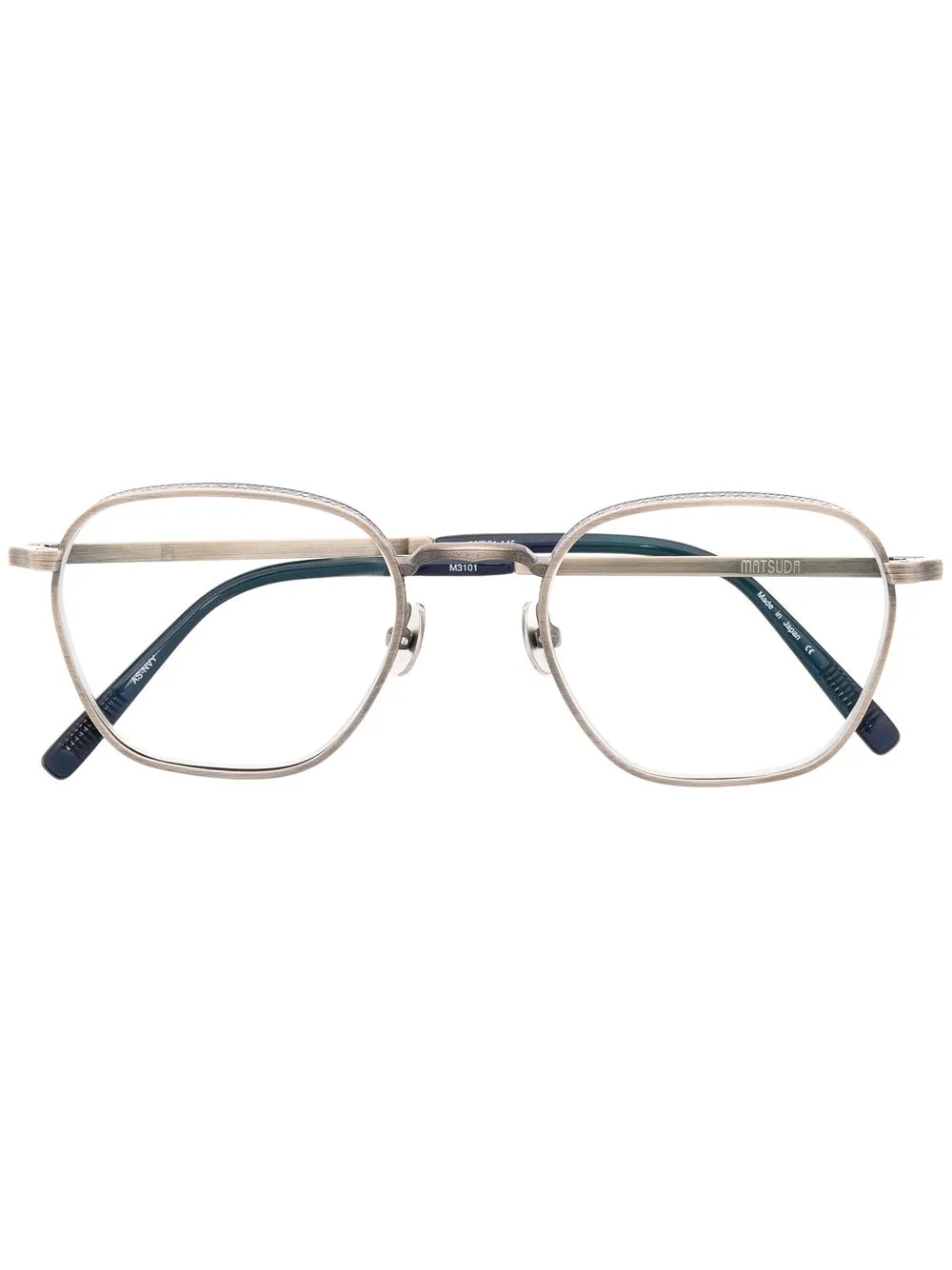 

Matsuda lentes con armazón cuadrada en relieve - Azul