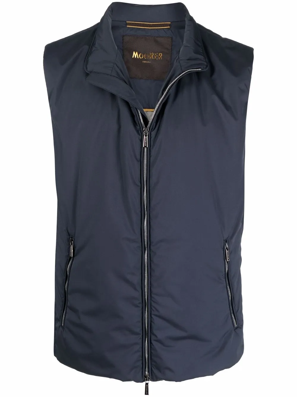 

Moorer quilted zip-up gilet - Blue