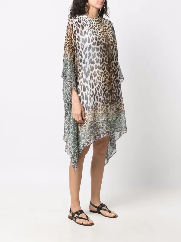 Faliero Sarti leopard-print Kaftan Top 