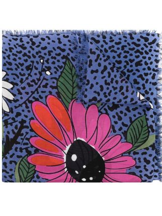 Bimba y Lola floral-print Square Scarf - Farfetch