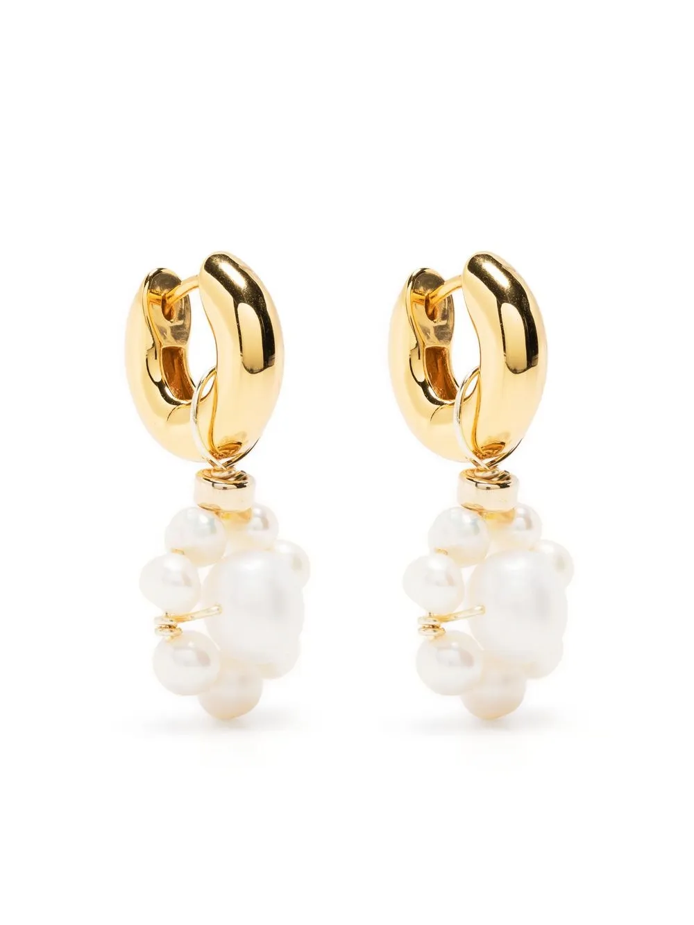 

éliou Shiloh pearl flower drop earrings - Gold