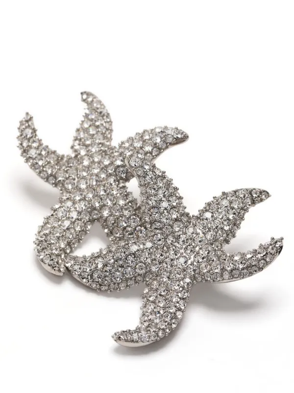 Amina Muaddi Astra crystal-embellished Star Earrings