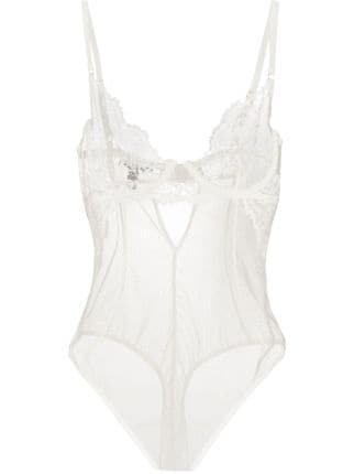 Kiki De Montparnasse lace-panelled Bodysuit - Farfetch