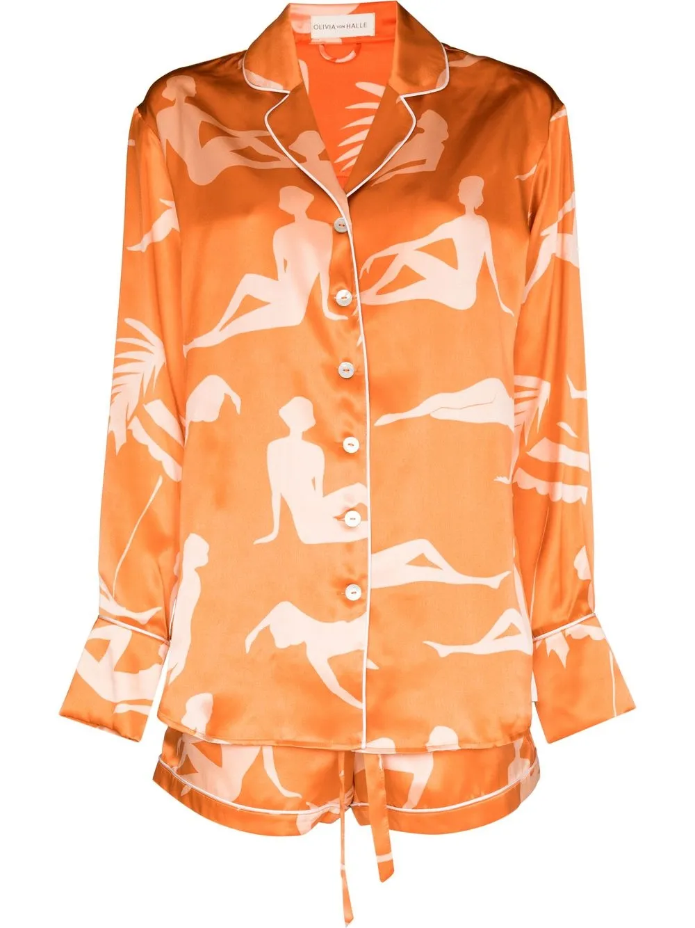 

Olivia von Halle Alba pyjama set - Orange