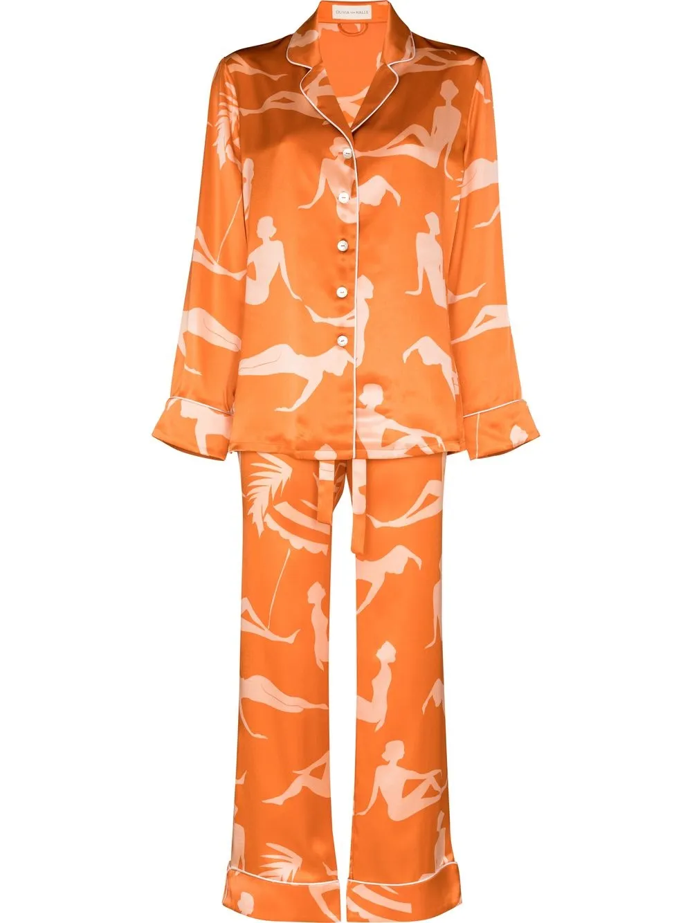 

Olivia von Halle Lila pyjama set - Orange