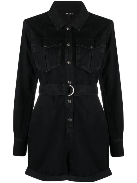 Ksubi Hazard Short Boilersuit denim playsuit