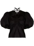 FRAME puff-sleeve blouse - Black