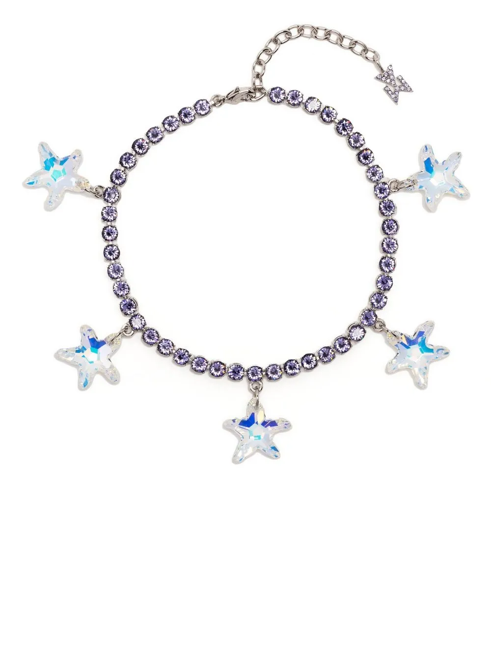 

Amina Muaddi Starfish crystal-embellished anklet - Purple