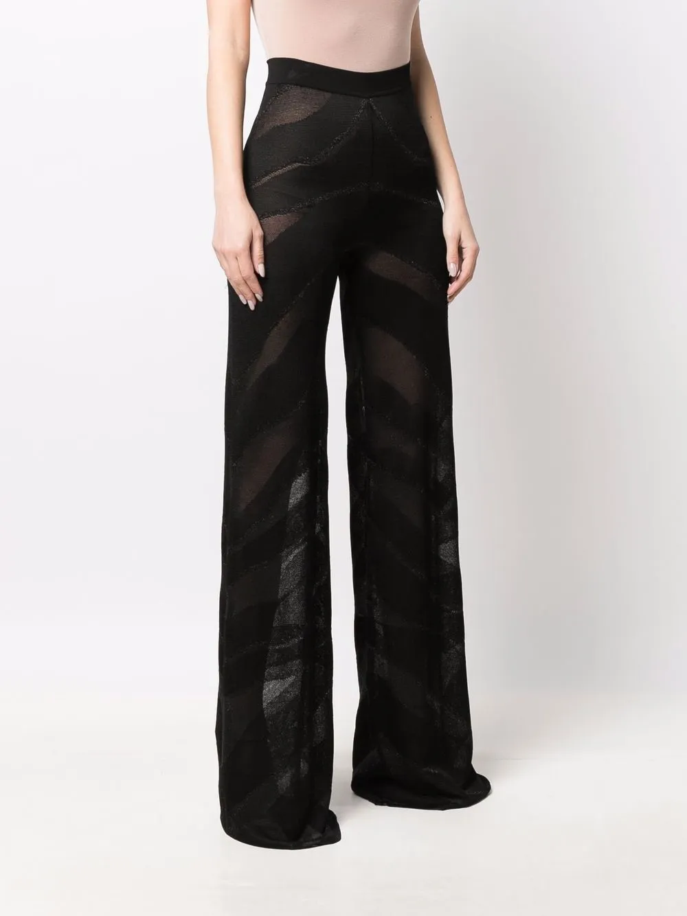  Just Cavalli Palazzohose Mnit Chevronmuster   Schwarz 