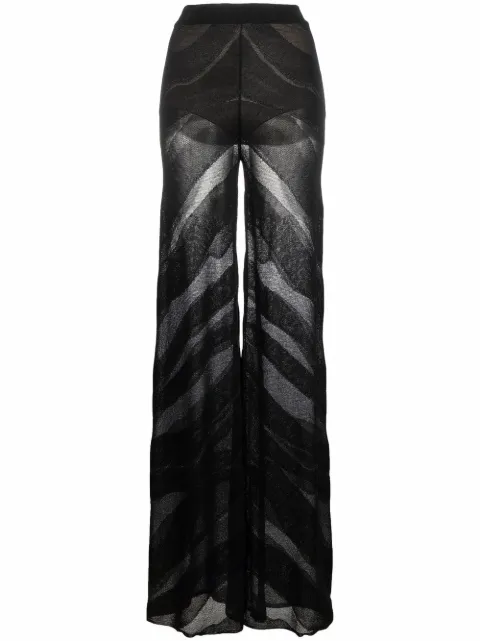 Just Cavalli pantalones palazzo con motivo chevron