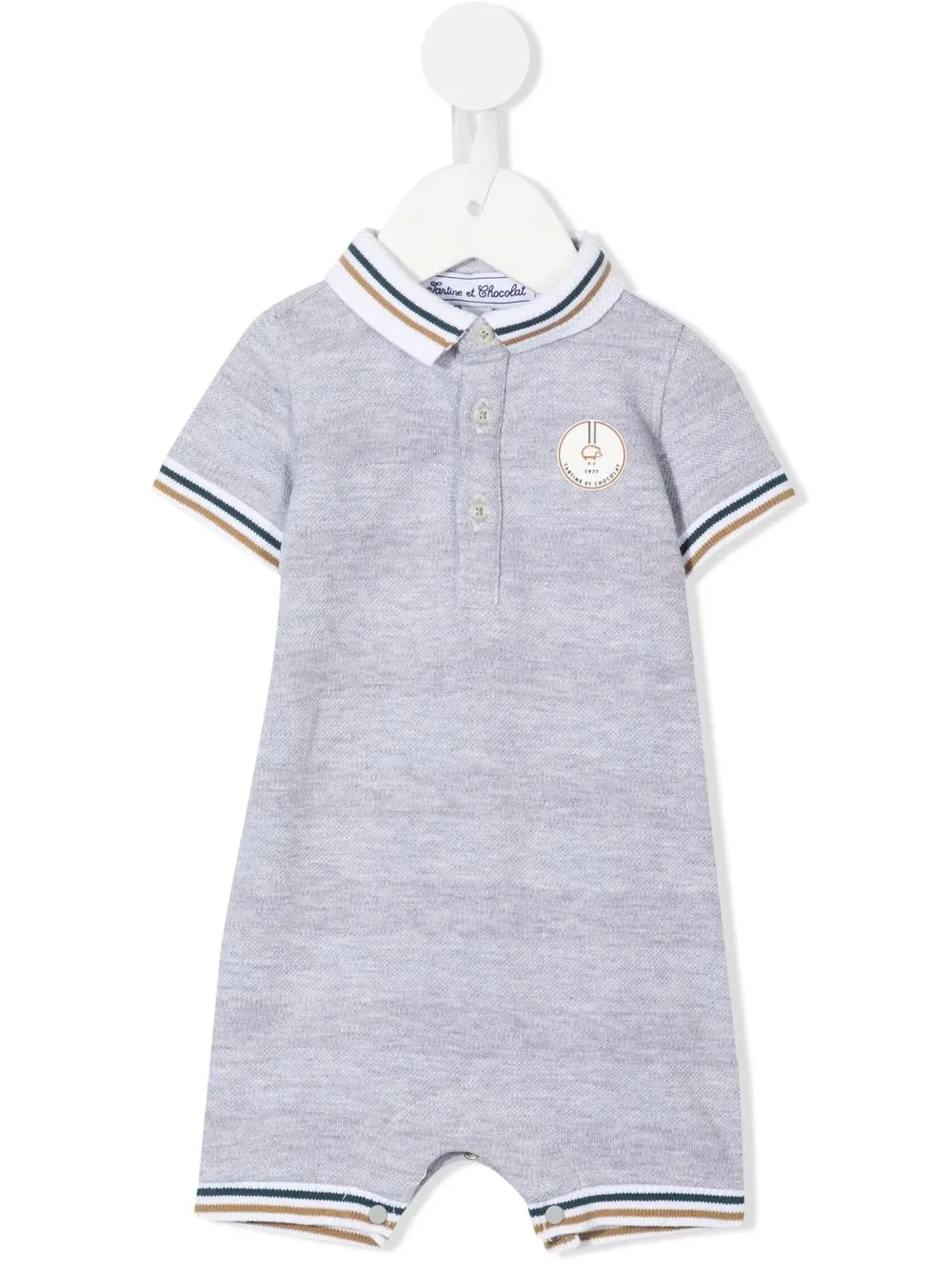 

Tartine Et Chocolat romper estilo playera tipo polo - Gris