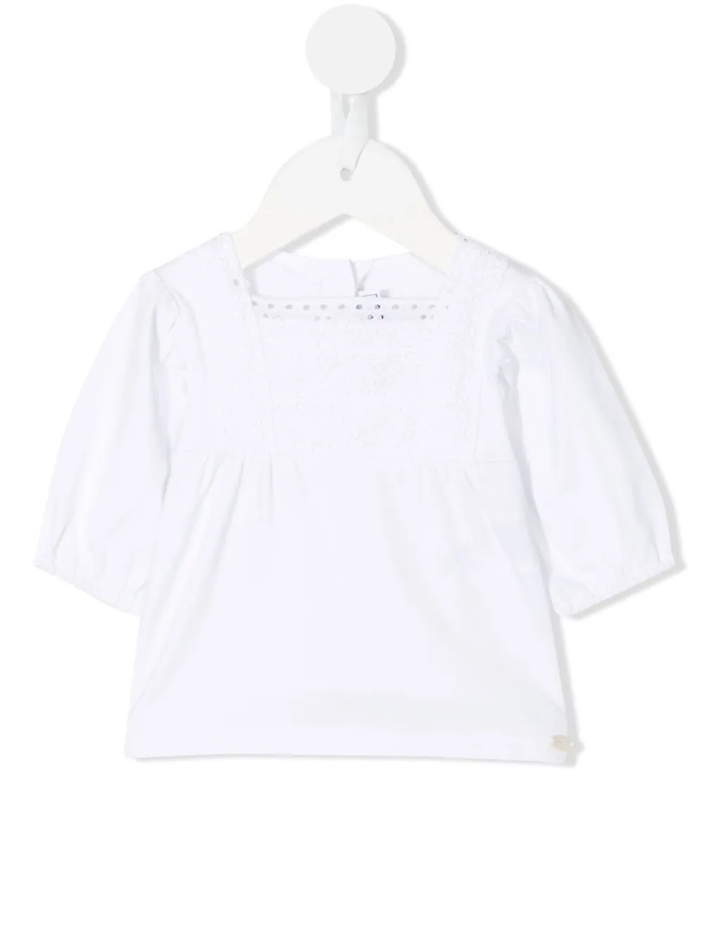 

Tartine Et Chocolat blusa con cuello cuadrado - Blanco