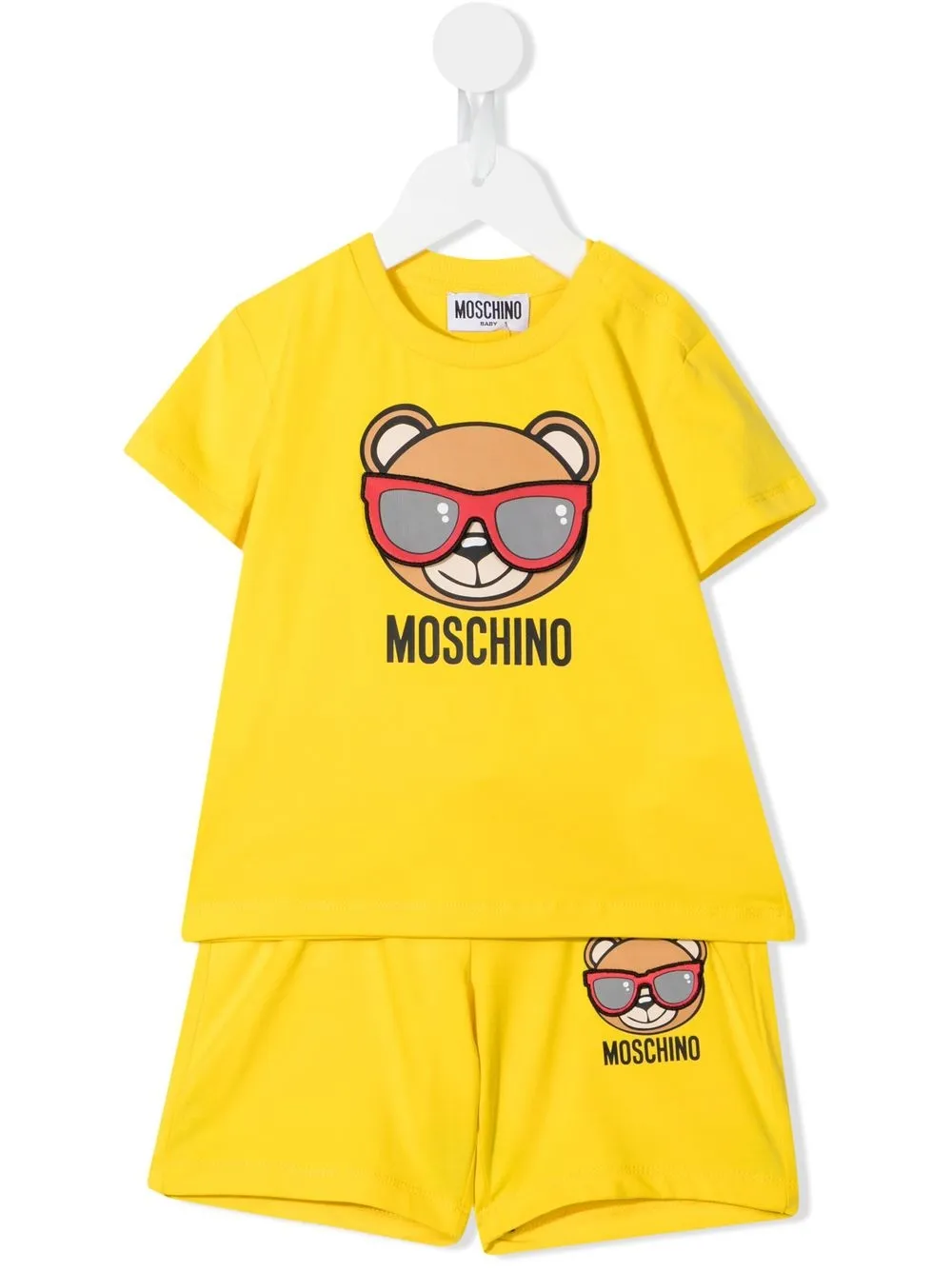 

Moschino Kids traje deportivo con teddy estampado - Amarillo