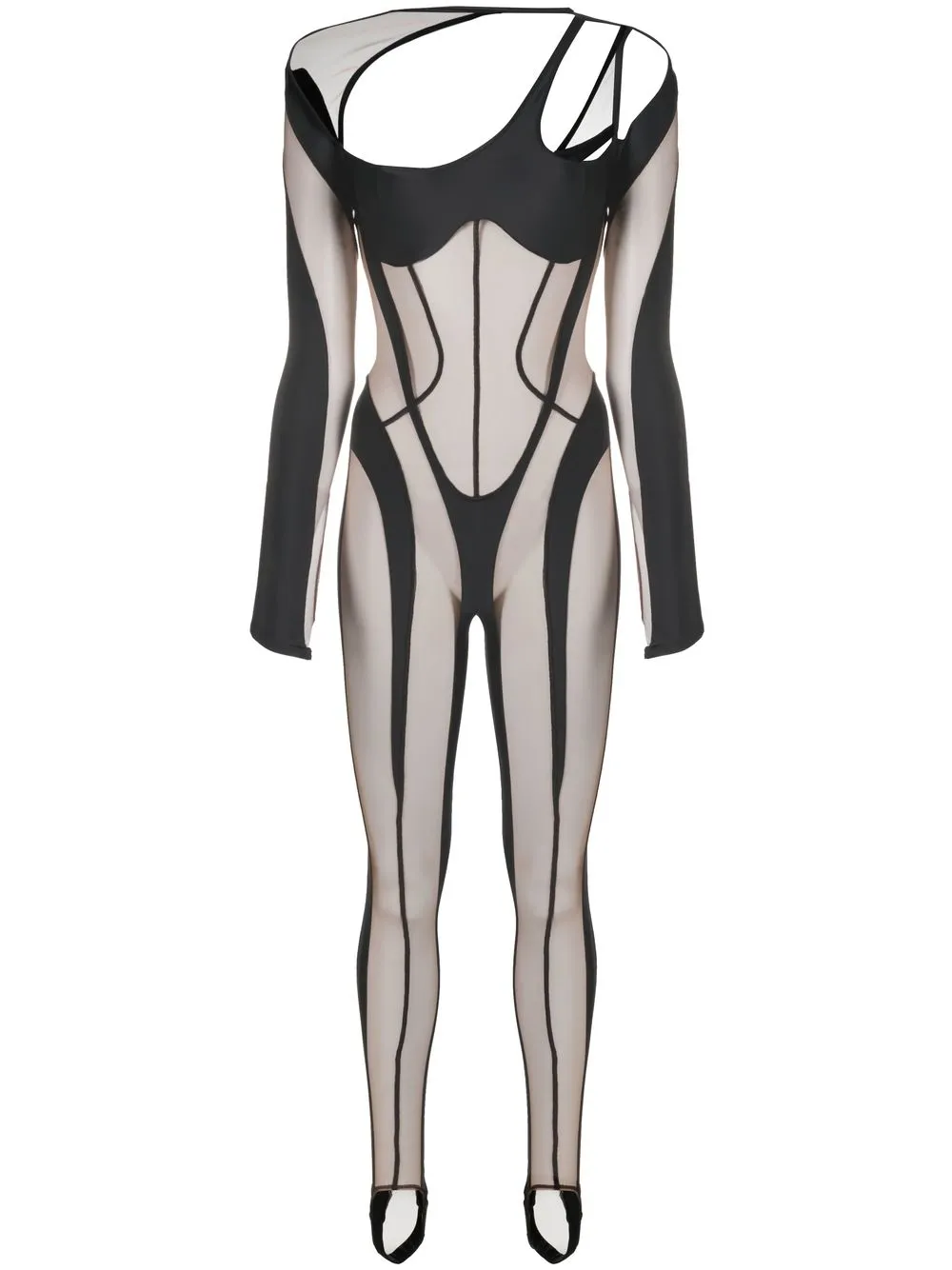 

Mugler jumpsuit Illusion - Negro