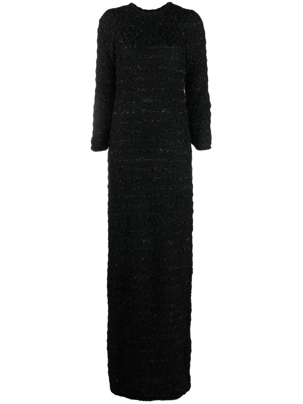 Balenciaga tweed button-back dress - Black