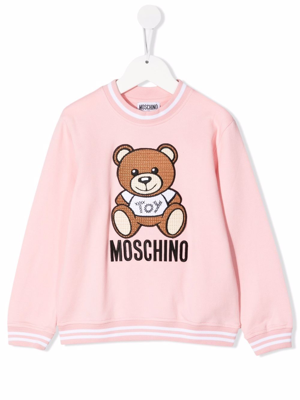 фото Moschino kids толстовка с круглым вырезом и принтом