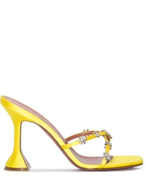 Amina Muaddi Lily 95mm crystal-embellished sandals