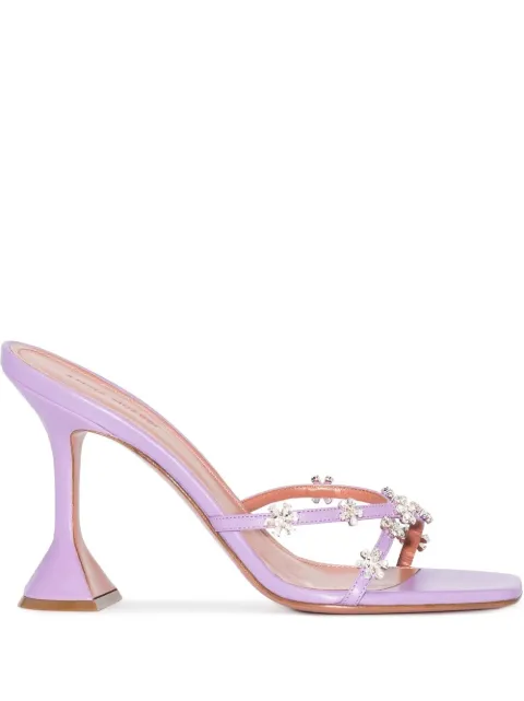Amina Muaddi Sandalen mit Kristallen