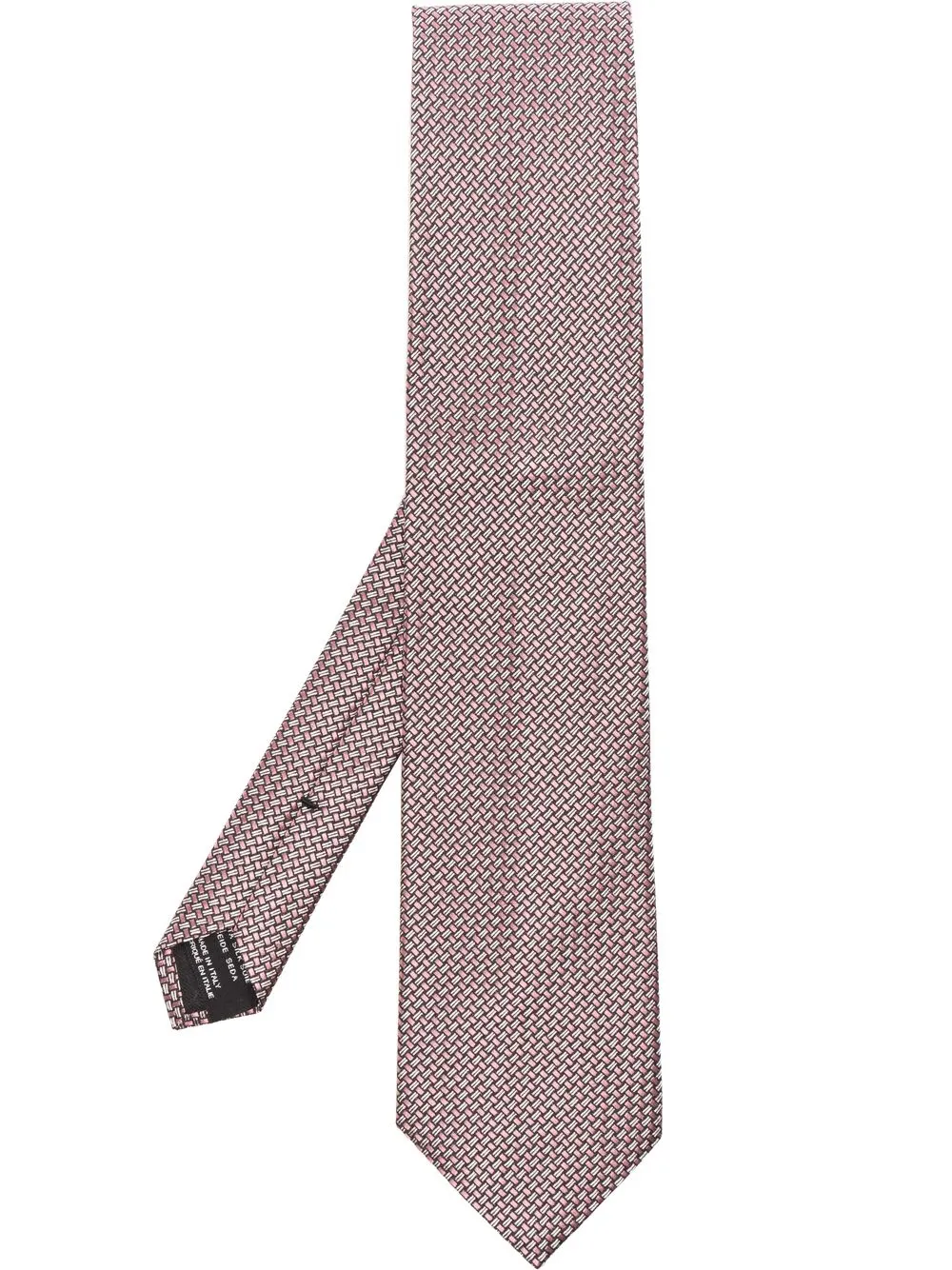 

TOM FORD micro-pattern silk tie - Pink