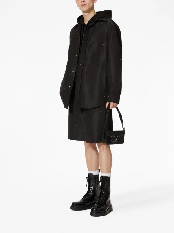 Valentino Garavani ロコ レザーショルダーバッグ | ブラック