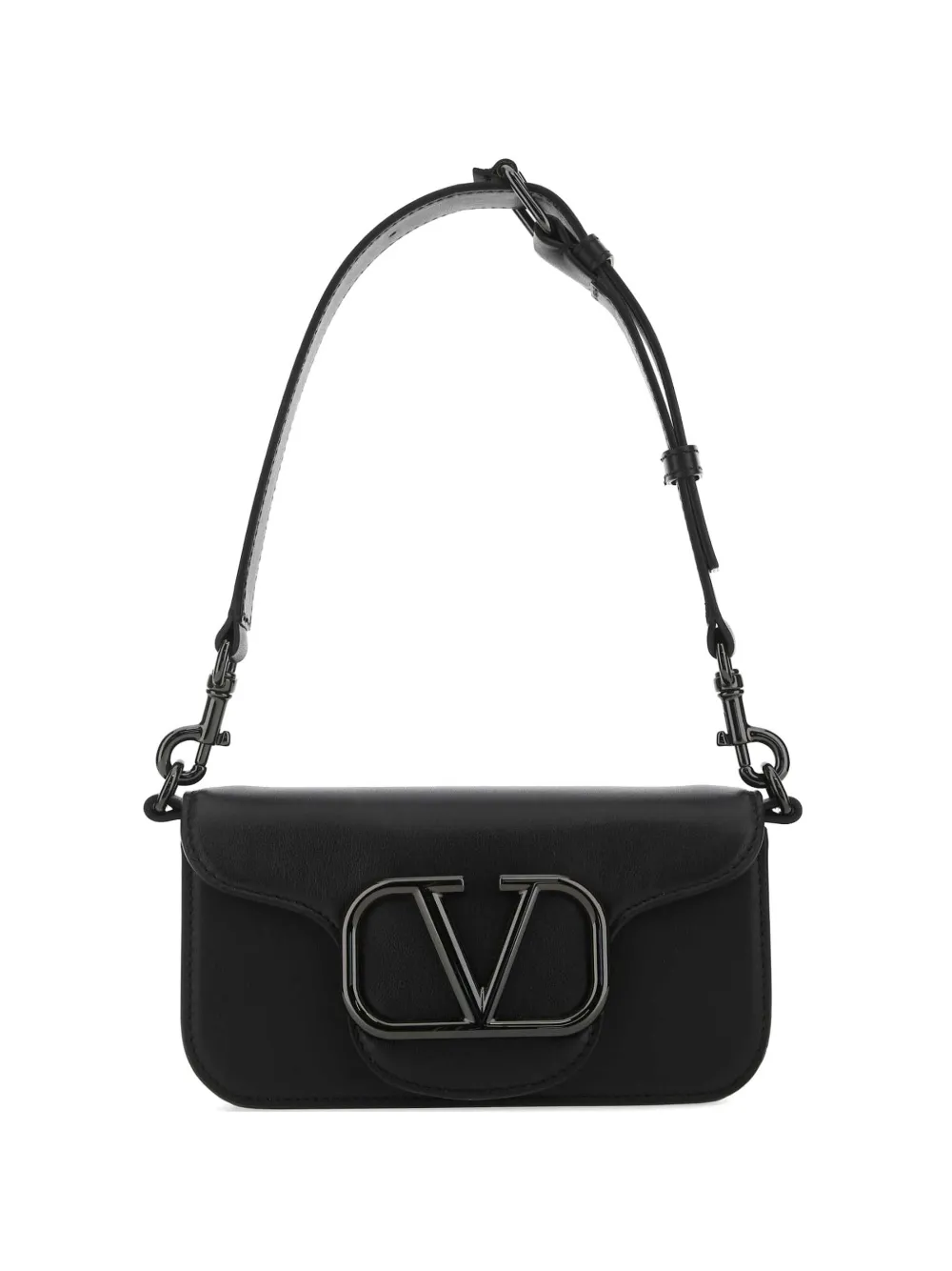 Valentino 黒 レザー ショルダーバッグ VALENTINO 黒 レザー ショルダーバッグ 【公式通販】
