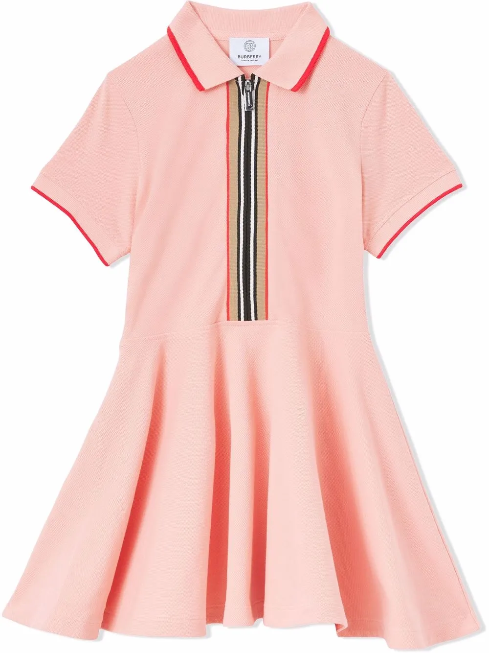 

Burberry Kids vestido camisero Icon Stripe - Rosado