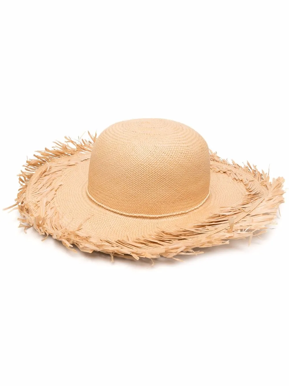 

Sensi Studio frayed-band straw sun hat - Neutrals