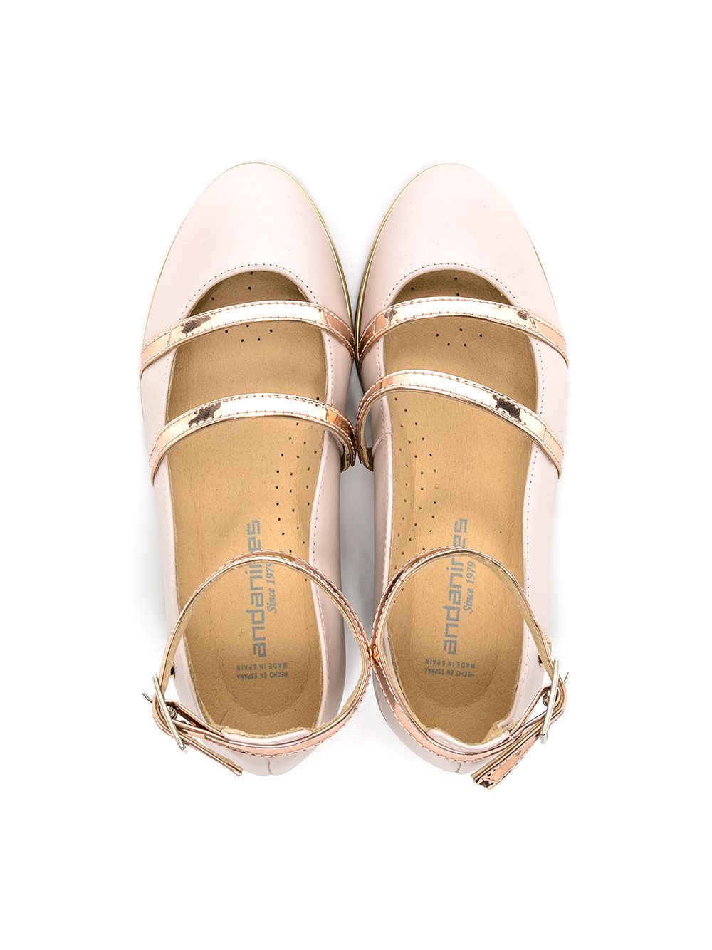 фото Andanines metallic strap ballerinas