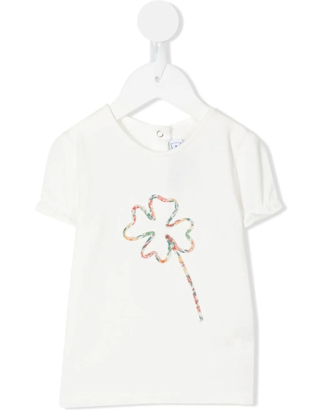 

Tartine Et Chocolat playera con flores bordadas - Blanco