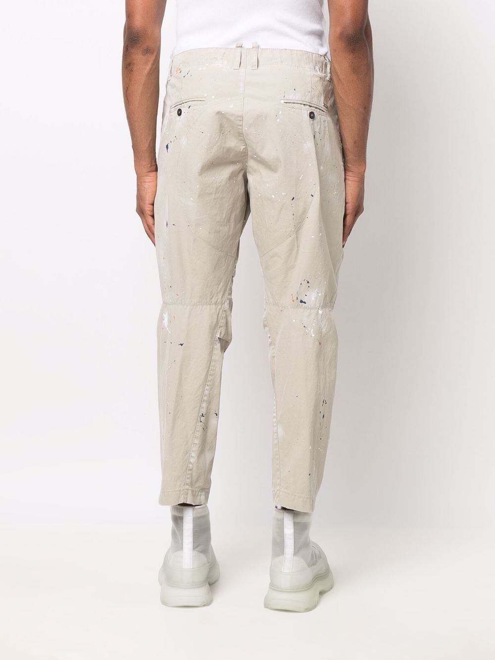 Dsquared2 Cropped paint-splatter Trousers - Farfetch