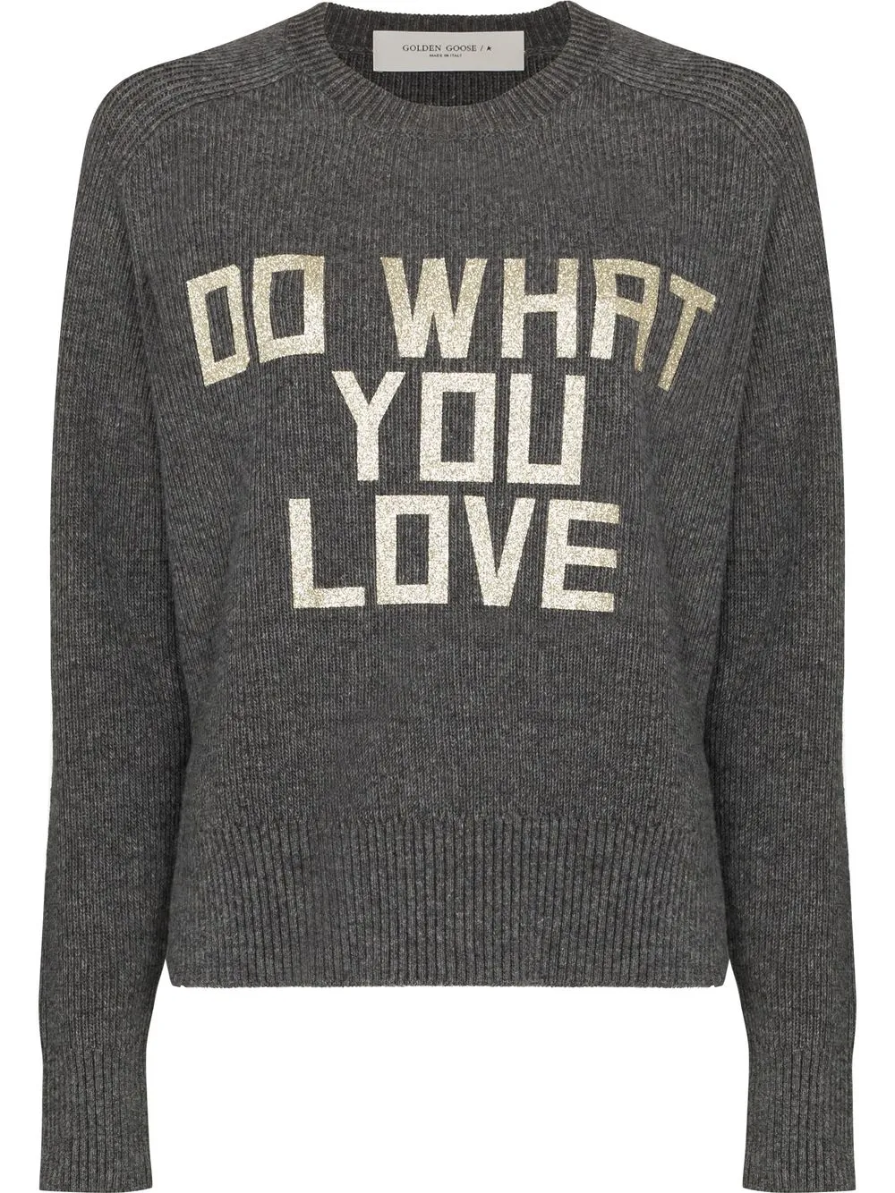 

Golden Goose suéter Do What You Love - Gris